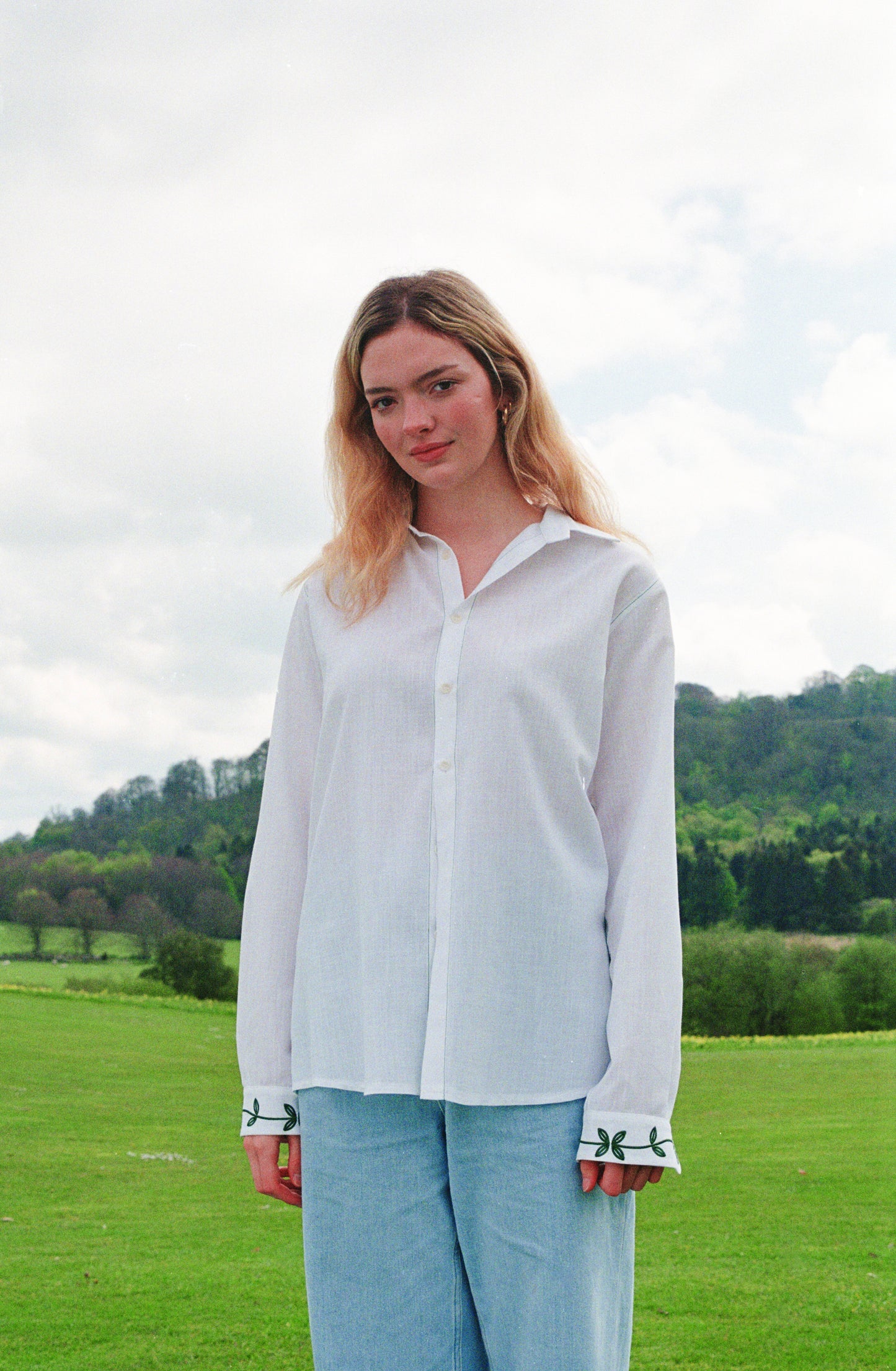 Embroidered White Shirt